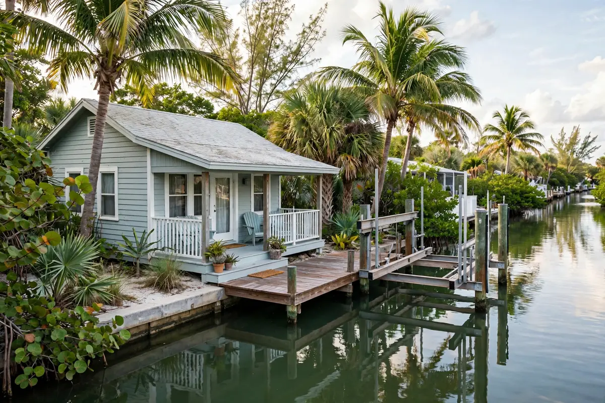 Canal front cottage home on Anna Maria Island FL